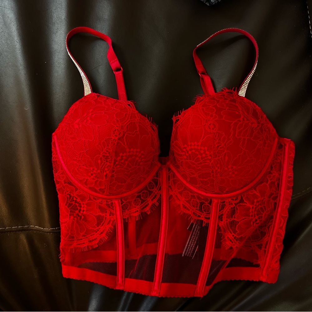 Victoria's Secret Red Lace Bra
